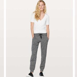 Lululemon Ready To Rulu Pant 29" Reconnect Jacquard Luon White Black Women's 10
